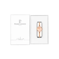 PIERRE LANNIER Montre Leia Blanc cadran bicolore doré / rose fond blanc bracelet acier bicolore Outlet