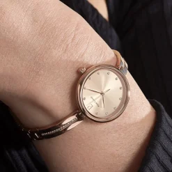 PIERRE LANNIER Montre Leia Blanc cadran bicolore doré / rose fond blanc bracelet acier bicolore Outlet