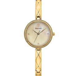 PIERRE LANNIER Montre Leia Blanc cadran doré fond blanc bracelet acier doré Best