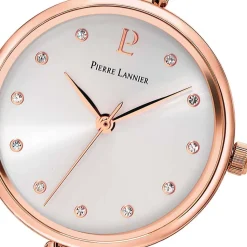 PIERRE LANNIER Montre Leia Blanc cadran doré rose fond blanc bracelet acier doré rose Discount