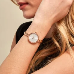 PIERRE LANNIER Montre Leia Blanc cadran doré rose fond blanc bracelet acier doré rose Discount