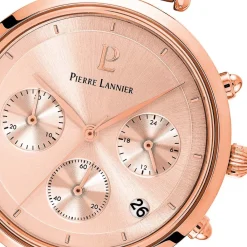 PIERRE LANNIER Montre Lutecia Rose cadran doré rose fond rose bracelet acier doré rose Online