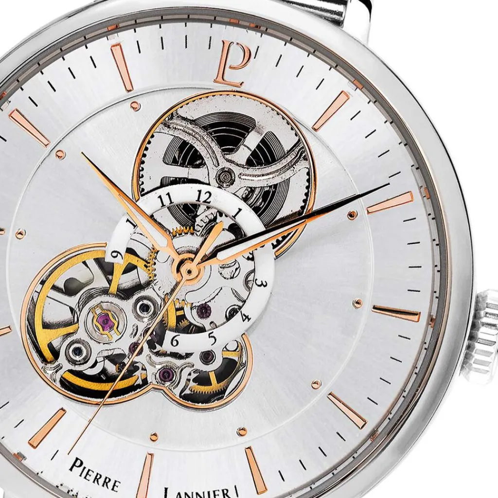 PIERRE LANNIER Montre Melodie Argenté cadran argenté fond argenté bracelet acier argenté