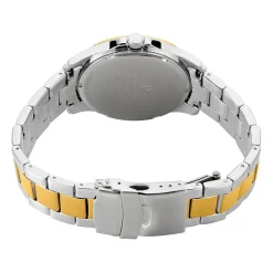 PIERRE LANNIER Montre Metropolitain Noir cadran argenté fond noir bracelet acier bicolore Best
