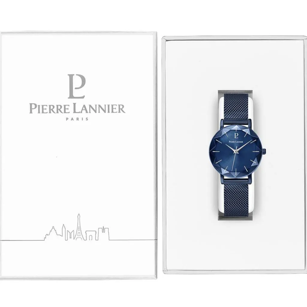 PIERRE LANNIER Montre Multiples Acier Bleu cadran bleu fond bleu bracelet acier bleu Online