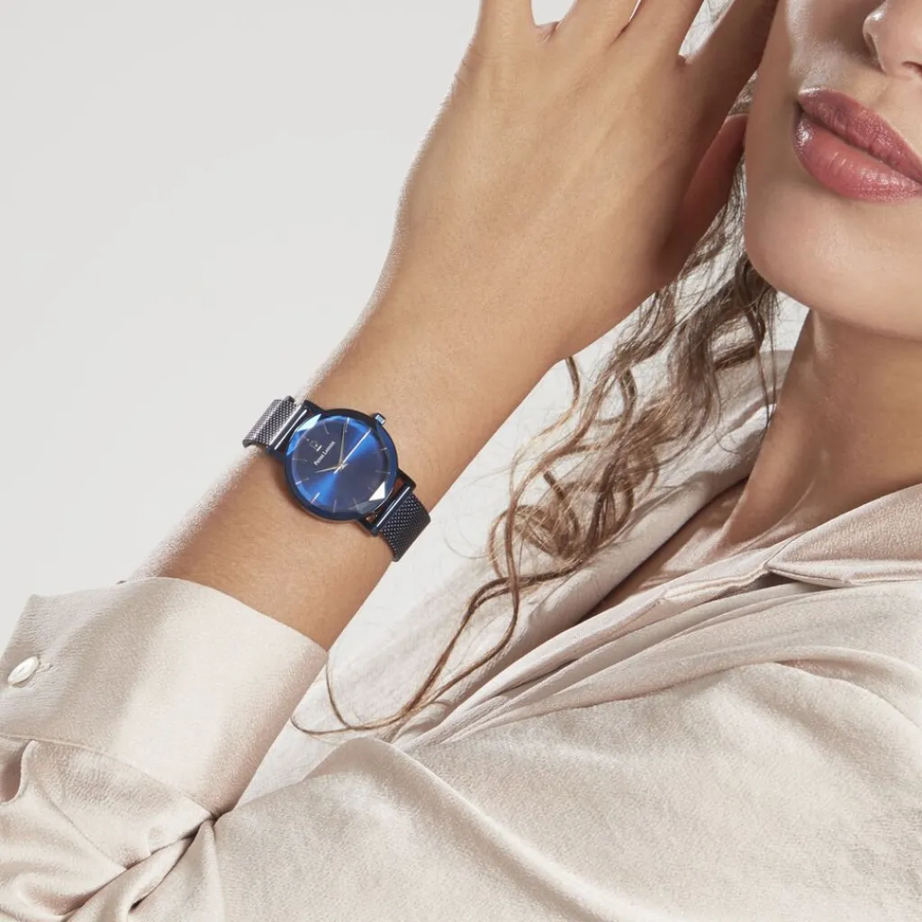 PIERRE LANNIER Montre Multiples Acier Bleu cadran bleu fond bleu bracelet acier bleu Online