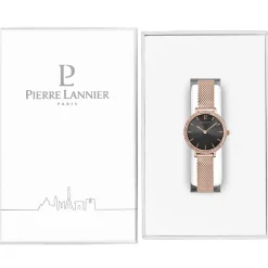 PIERRE LANNIER Montre Nova Gris cadran doré rose fond gris bracelet acier doré rose Online