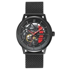 PIERRE LANNIER Montre Paddock Noir cadran noir fond noir bracelet acier noir Online