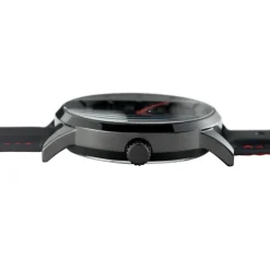 PIERRE LANNIER Montre Paddock Noir cadran noir fond noir bracelet cuir noir Sale