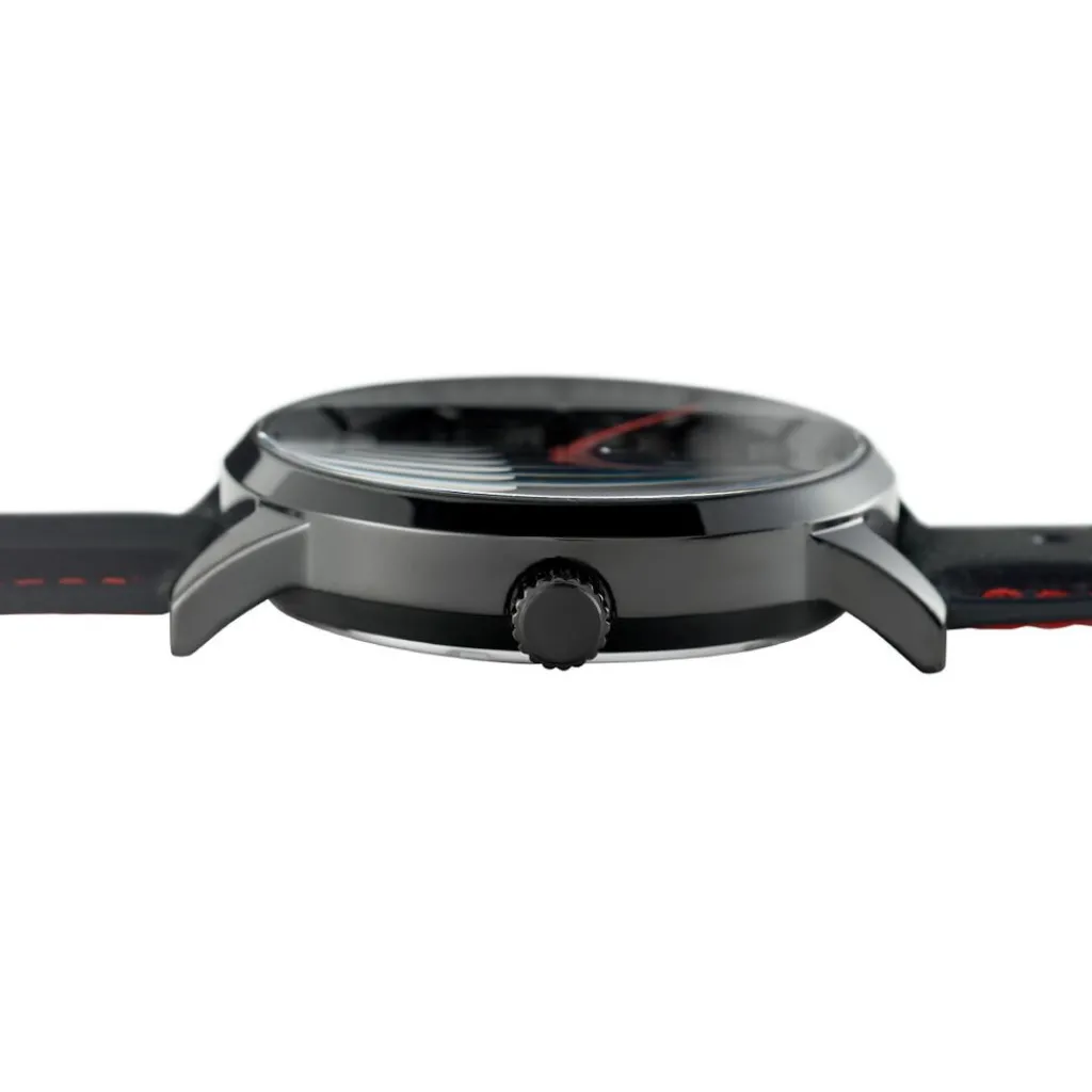 PIERRE LANNIER Montre Paddock Noir cadran noir fond noir bracelet cuir noir Sale