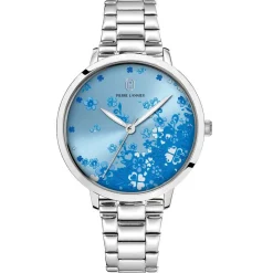 PIERRE LANNIER Montre Tallia Bleu Sky cadran argenté fond bleu sky bracelet acier argenté Outlet
