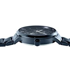 PIERRE LANNIER Montre Trio Bleu cadran bleu fond bleu bracelet acier bleu Hot