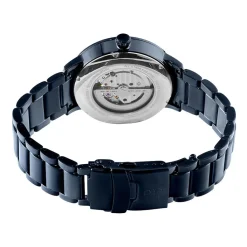 PIERRE LANNIER Montre Trio Bleu cadran bleu fond bleu bracelet acier bleu Hot