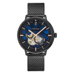 PIERRE LANNIER Montre Trio Noir cadran noir fond noir bracelet acier noir Hot
