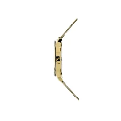 PIERRE LANNIER Montre Week End Ligne Pure Argent cadran doré fond argenté bracelet acier doré Outlet