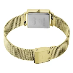 ROSEFIELD Montre Boxy Xs Blanc cadran doré fond blanc bracelet acier doré Outlet