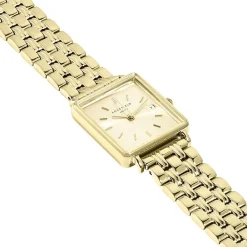 ROSEFIELD Montre Boxy Xs Champagne cadran doré fond champagne bracelet acier doré Discount