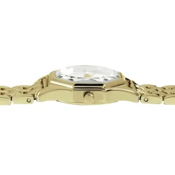 ROSEFIELD Montre Gemme Blanc cadran doré fond blanc bracelet acier doré