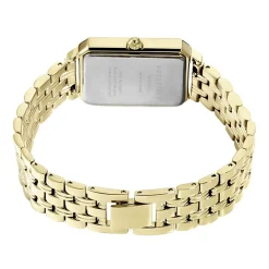 ROSEFIELD Montre Octagon Champagne cadran doré fond champagne bracelet acier doré Discount
