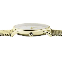 ROSEFIELD Montre Oval Blanc cadran doré fond blanc bracelet acier doré Best
