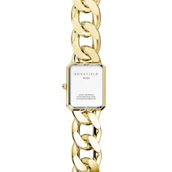 ROSEFIELD Montre Studio 18 Blanc cadran doré fond blanc bracelet acier doré Best