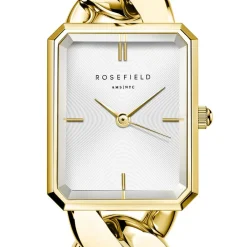 ROSEFIELD Montre Studio 18 Blanc cadran doré fond blanc bracelet acier doré Best