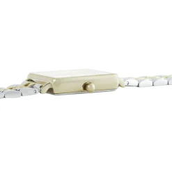 ROSEFIELD Montre The Boxy Blanc cadran doré fond blanc bracelet acier bicolore Discount