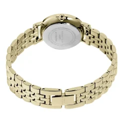 ROSEFIELD Montre The Small Edit Blanc cadran doré fond blanc bracelet acier doré Discount