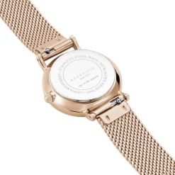 ROSEFIELD Montre The Small Edit Blanc cadran doré fond blanc bracelet acier doré Best
