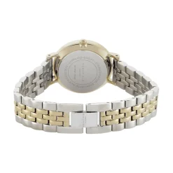 ROSEFIELD Montre The Small Edit Blanc cadran doré fond blanc bracelet acier bicolore Hot