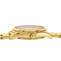 SEIKO Montre Classique Blanc cadran doré fond blanc bracelet acier doré Sale