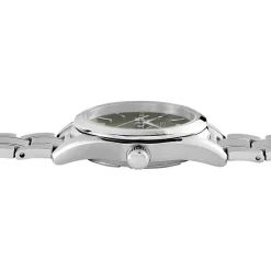 SEIKO Montre Classique Kaki cadran argenté fond kaki bracelet acier argenté Best