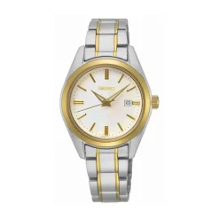 SEIKO Montre Classique Nacre cadran bicolore fond nacre bracelet acier bicolore Sale