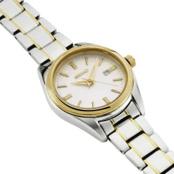 SEIKO Montre Classique Nacre cadran bicolore fond nacre bracelet acier bicolore Sale