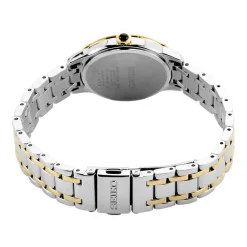 SEIKO Montre Classique Nacre cadran bicolore fond nacre bracelet acier bicolore