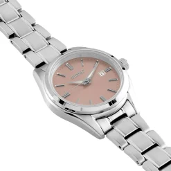 SEIKO Montre Classique Rose cadran argenté fond rose bracelet acier argenté Online