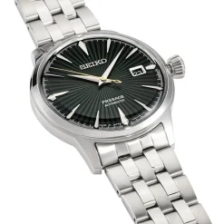 SEIKO Montre Presage Cocktail Vert cadran argenté fond vert bracelet acier argenté Online