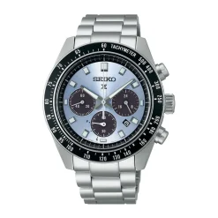 SEIKO Montre Prospex Bleu cadran argenté fond bleu bracelet acier argenté Hot