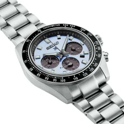 SEIKO Montre Prospex Bleu cadran argenté fond bleu bracelet acier argenté Hot