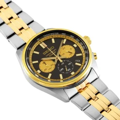 SEIKO Montre Sport Bicolore Doré / Noir cadran bicolore fond bicolore doré / noir bracelet acier bicolore Clearance