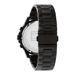 TOMMY HILFIGER Montre Henry Noir cadran noir fond noir bracelet acier noir Discount