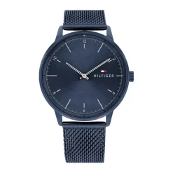 TOMMY HILFIGER Montre Hendrix Bleu cadran bleu fond bleu bracelet acier bleu Outlet