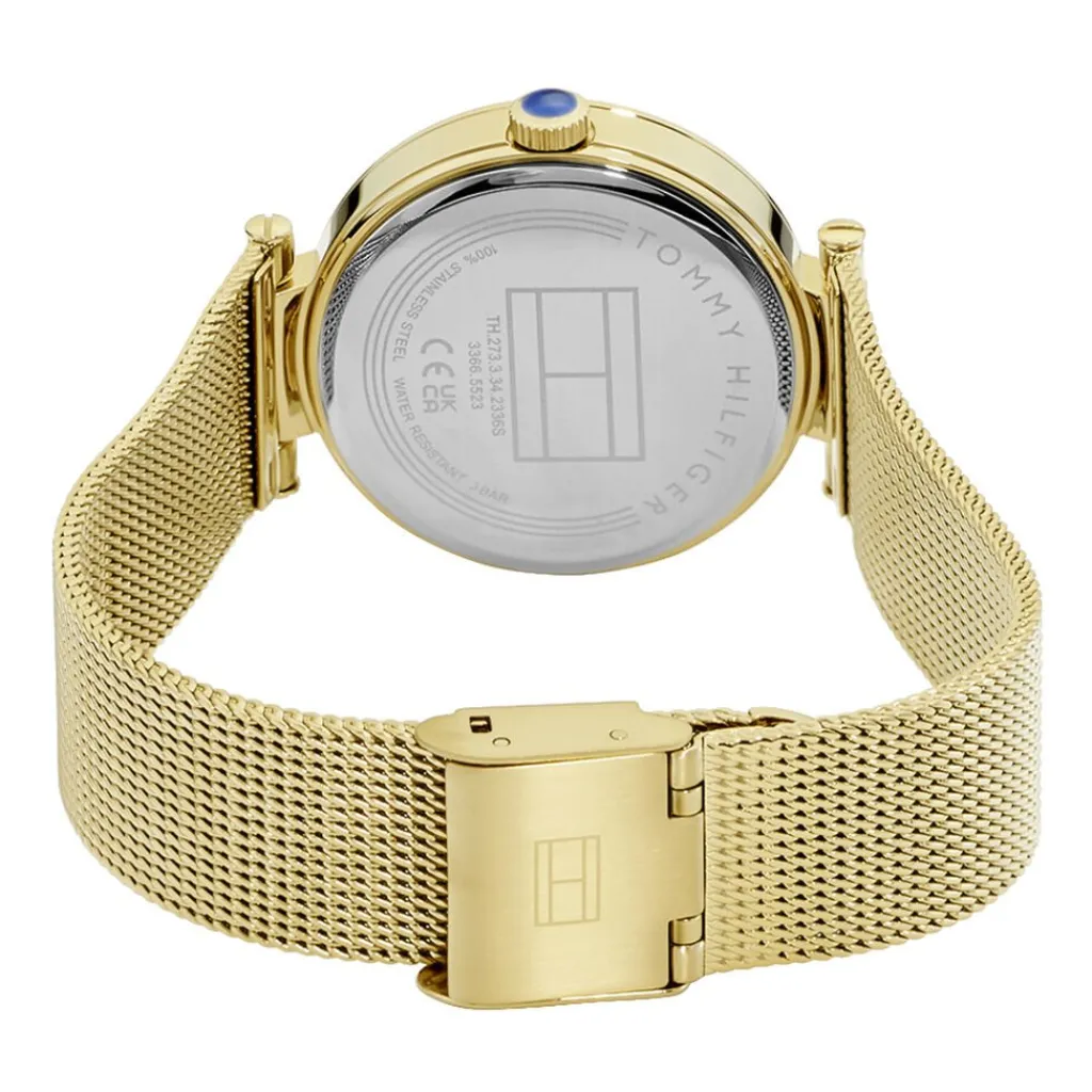 TOMMY HILFIGER Montre Lynn Doré cadran doré fond doré bracelet acier doré Sale