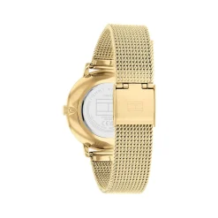 TOMMY HILFIGER Montre Pippa Vert cadran doré fond vert bracelet acier doré Outlet