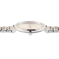 TOMMY HILFIGER Montre Tea Doré cadran argenté fond doré rose bracelet acier bicolore Sale