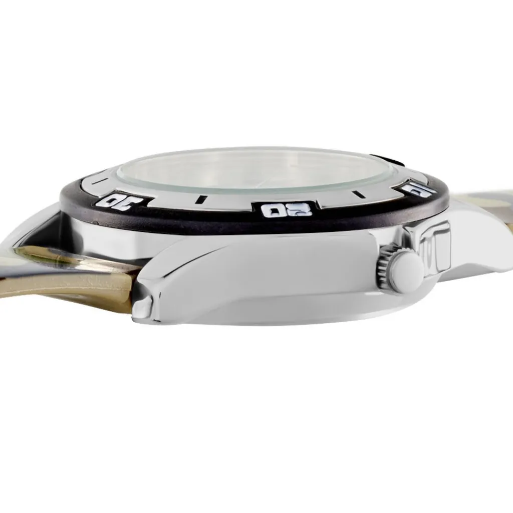 UPP Montre Alexis Camouflage cadran argenté fond vert bracelet plastique camouflage Sale