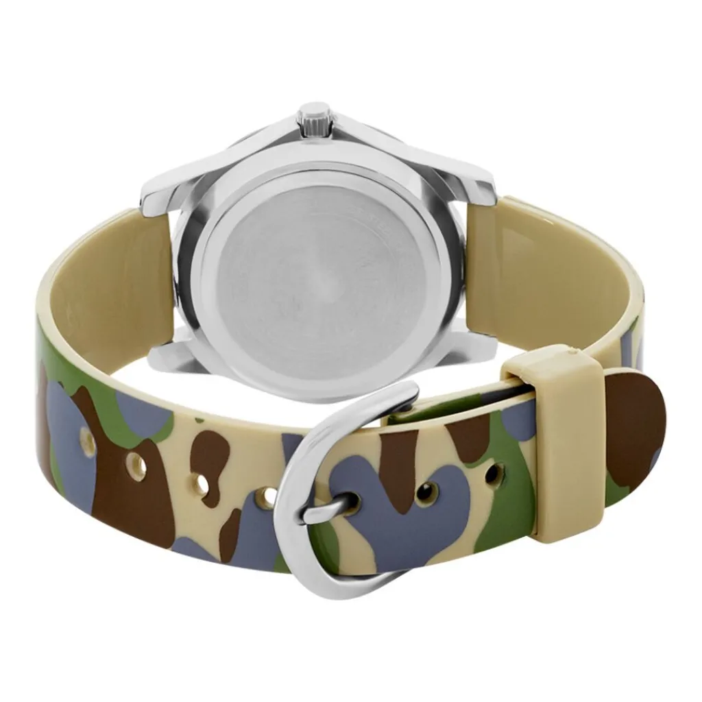UPP Montre Alexis Camouflage cadran argenté fond vert bracelet plastique camouflage Sale