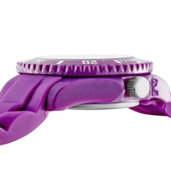UPP Montre Aria Violet cadran violet fond violet bracelet silicone violet Hot