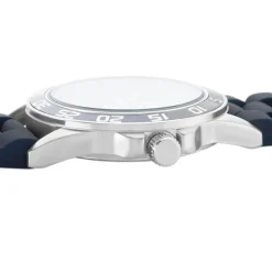 UPP Montre Axel Bleu cadran argenté fond bleu bracelet silicone bleu Outlet