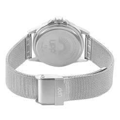 UPP Montre Axel Bleu cadran argenté fond bleu bracelet acier argenté Outlet